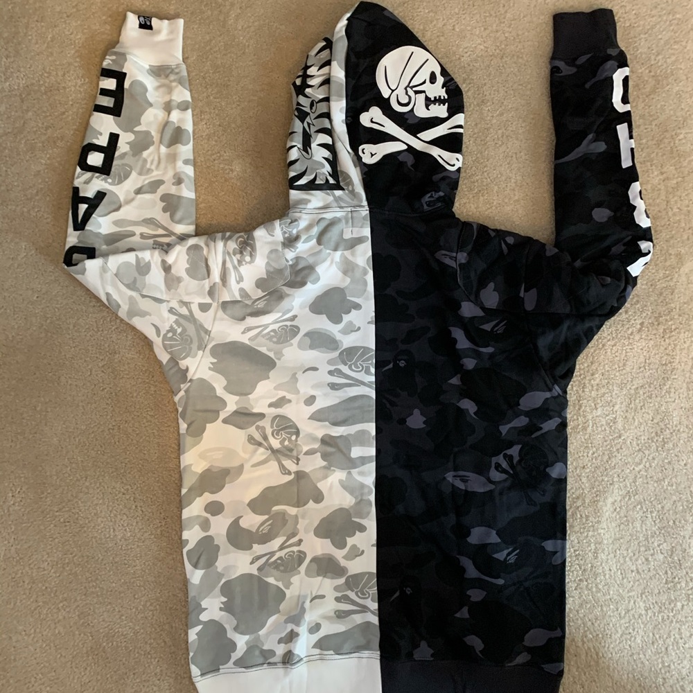 Bape A Bathing Ape X NBHD Shark Split Color Hoodie - Picture 2 of 8